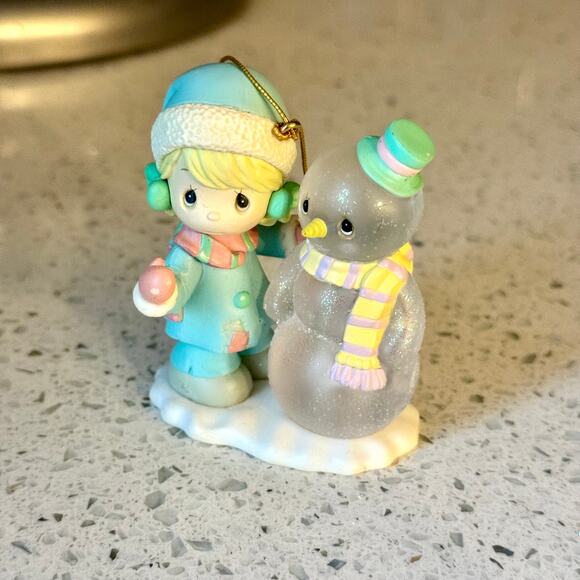 Vintage 1999 Precious Moments Christmas Ornament Light Up Holiday Decor Glitter - Picture 3 of 8